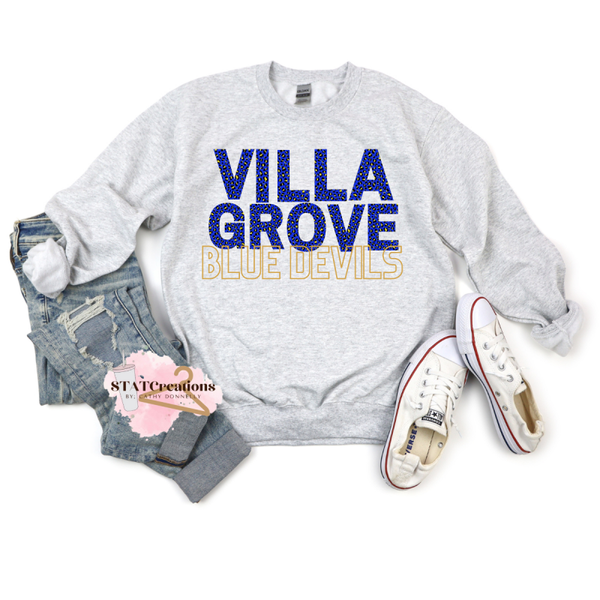Blue Devils leopard crewneck