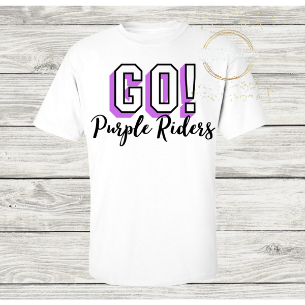 GO Purple Riders plain tee