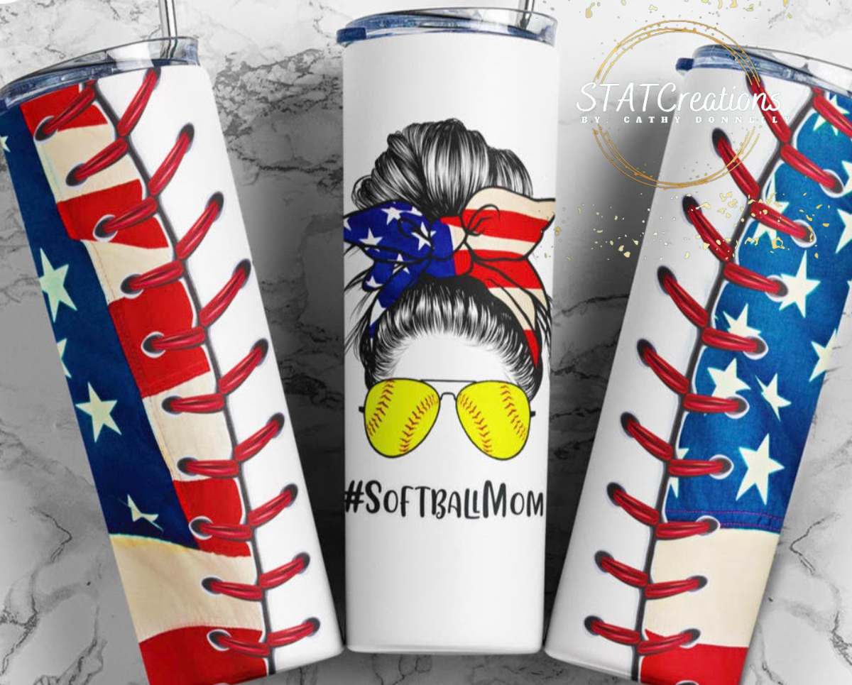 American softball mom tumbler