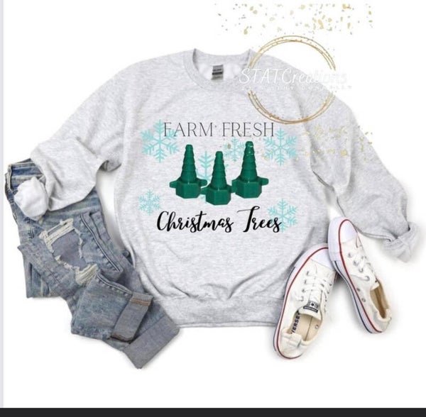 Nurse christmas tree crewneck