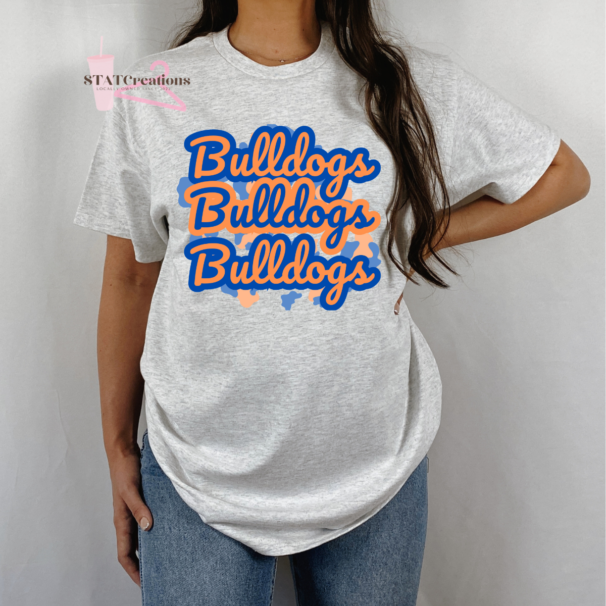 Bulldogs leopard background classic tee