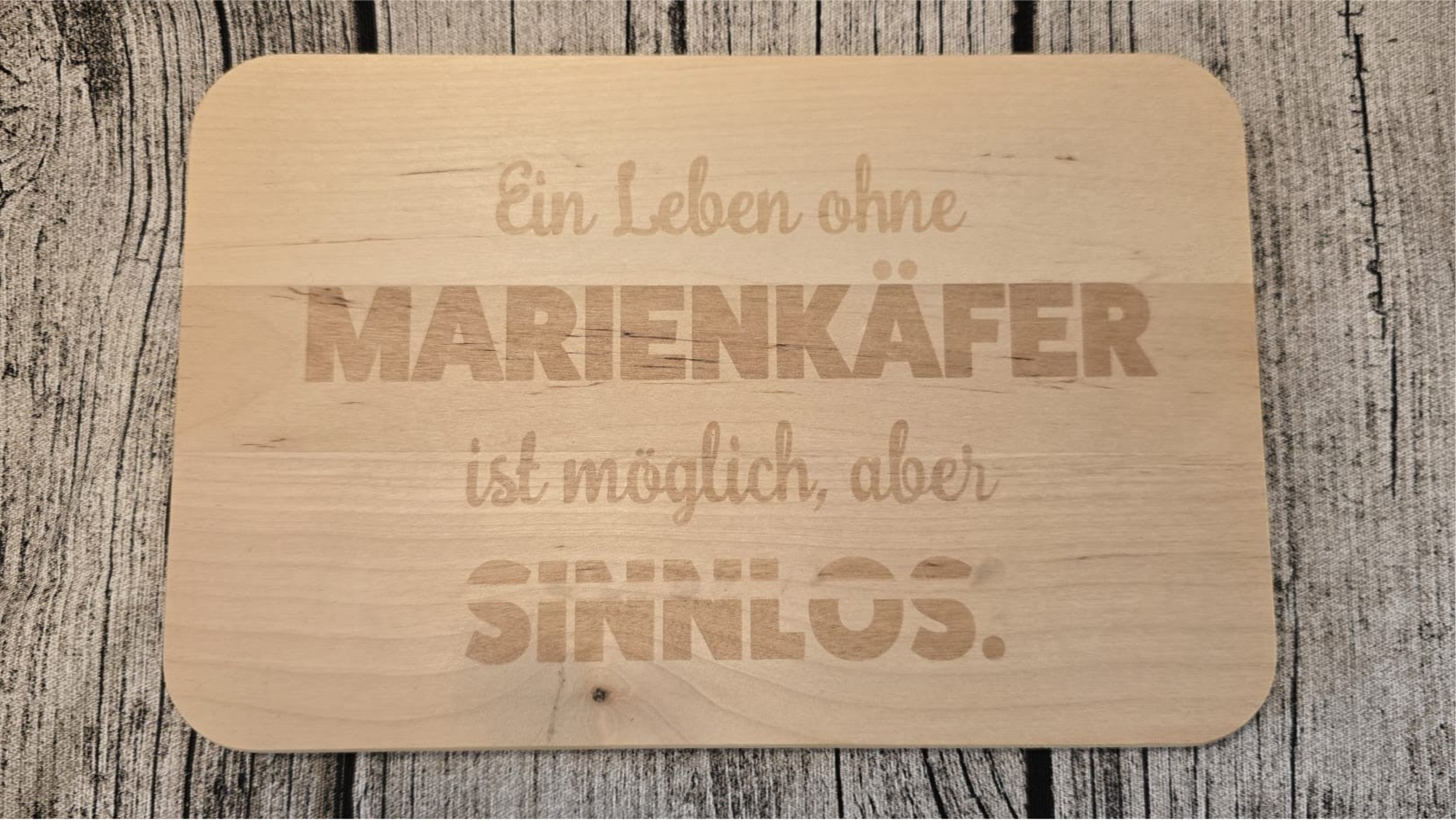 Frühstücksbrettchen Marienkäfer