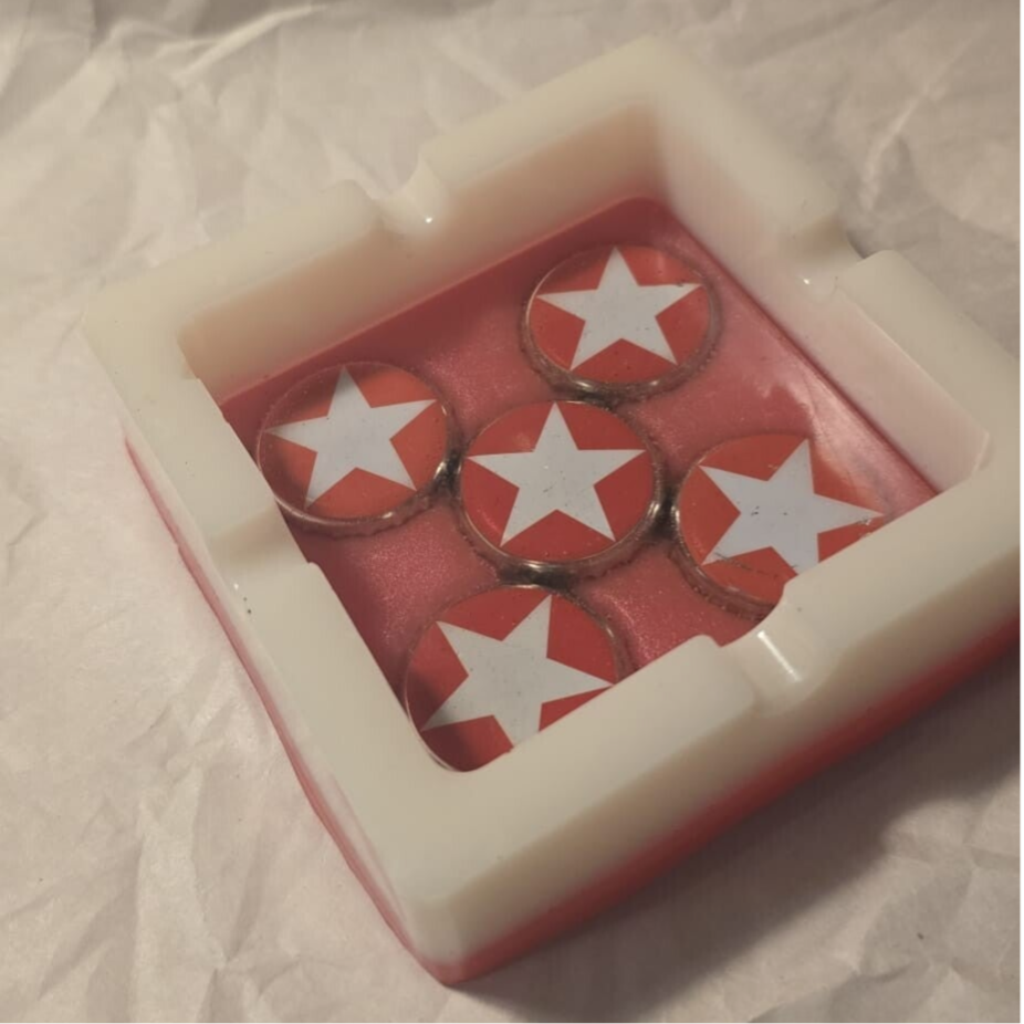 Aschenbecher Kronkorken Eckig "Sternburger 2"