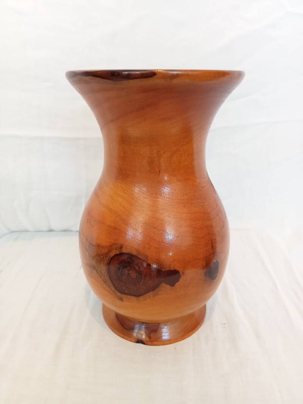 Vintage wooden vase