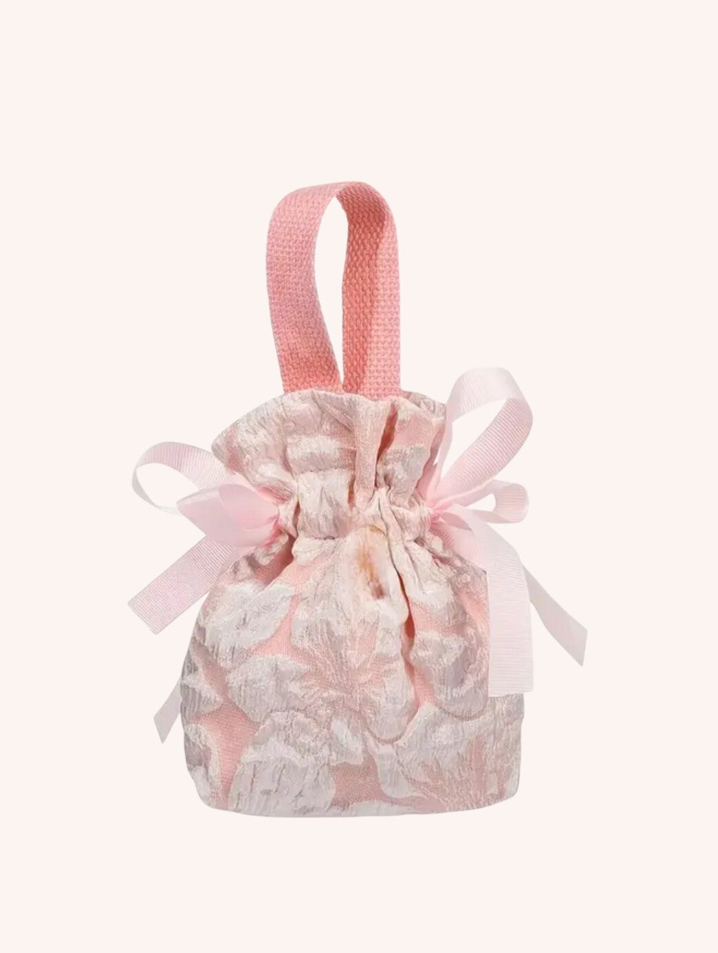 Sieradenzakje brocante roze 16 x 14.5 cm