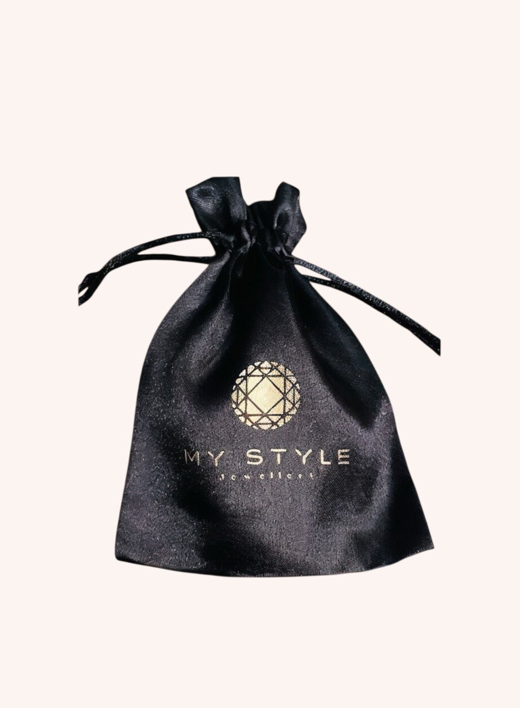 Sieradenzakje zwart satijn 9 x 12 cm
