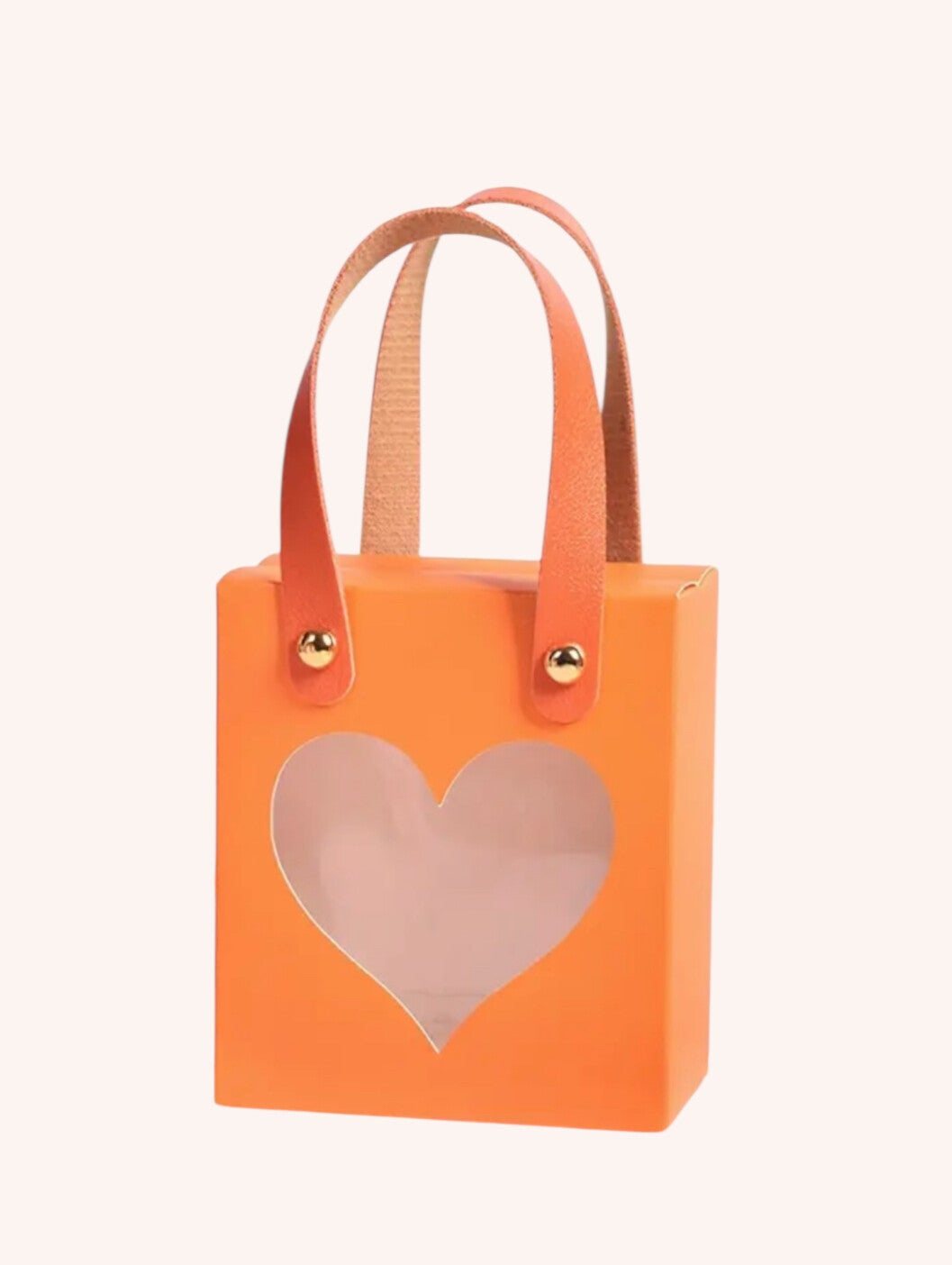 Cadeautasje sweet heart oranje 10 x 5 x 8.5 cm