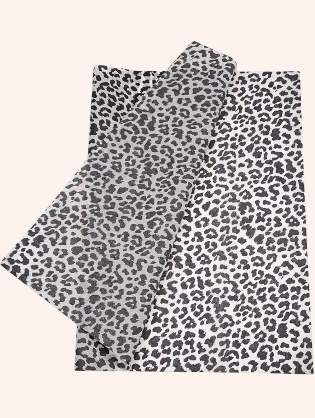 Inpakpapier luipaard zwart 50 x 35 cm