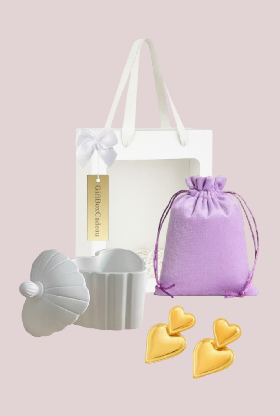 Style to Go oorbellen giftset golden hearts