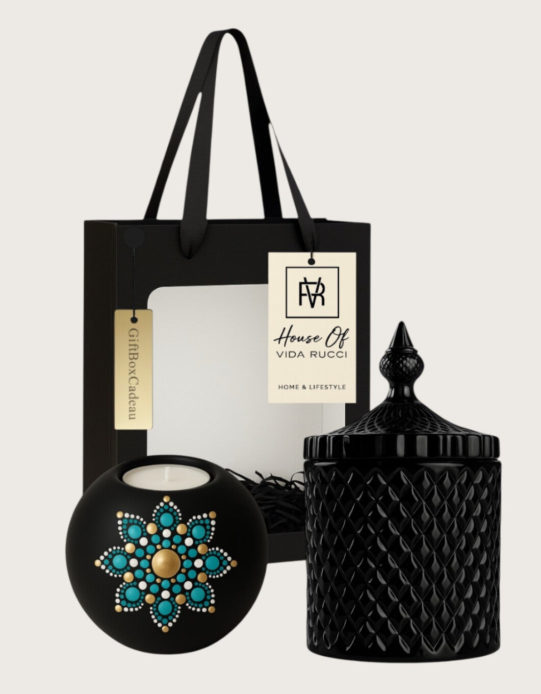 Giftset Bella Di Roma Gold Eleganza turquoise