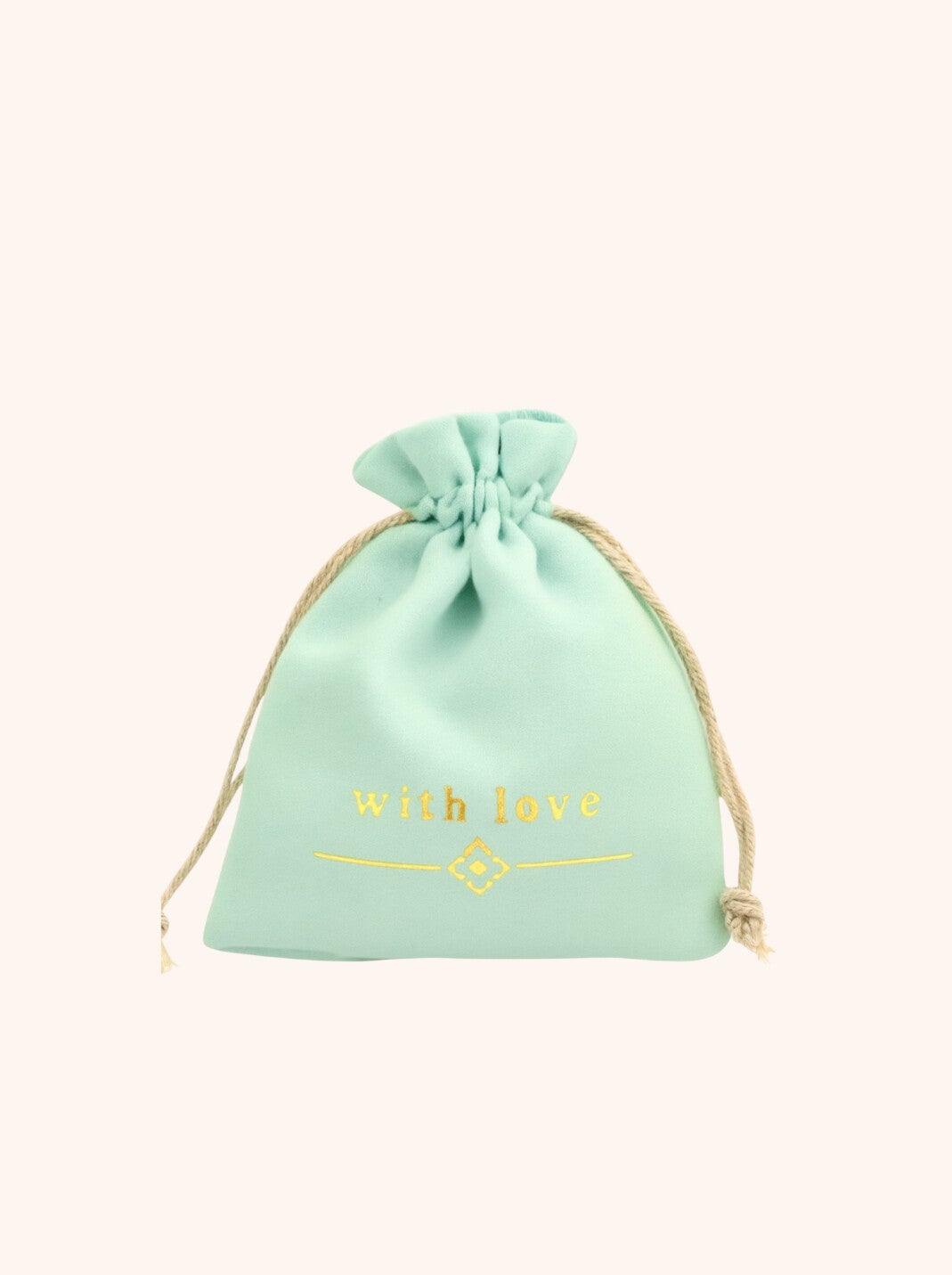 Sieradenzakje With Love Minty Gold 10 x 12 cm