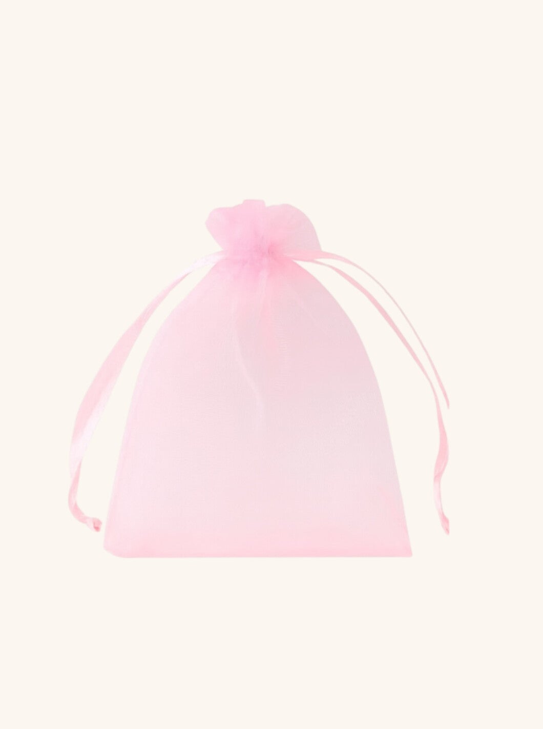 Sieradenzakje organza roze 9 x 12 cm