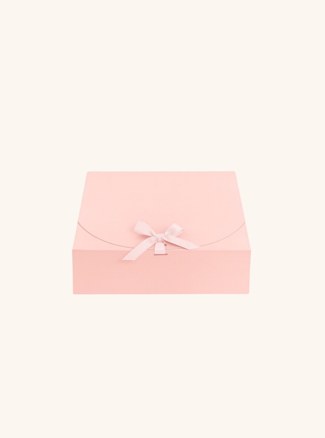Cadeaubox licht roze met satijnlint 16.5 x 16.5 x 5 cm