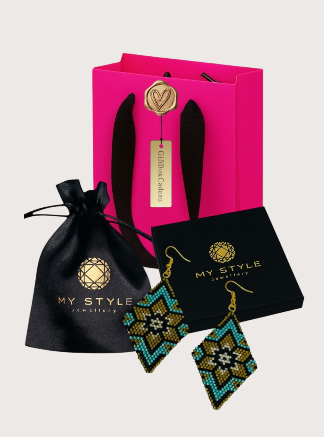 Statement Oorbellen Giftset Gold Flower Mirage