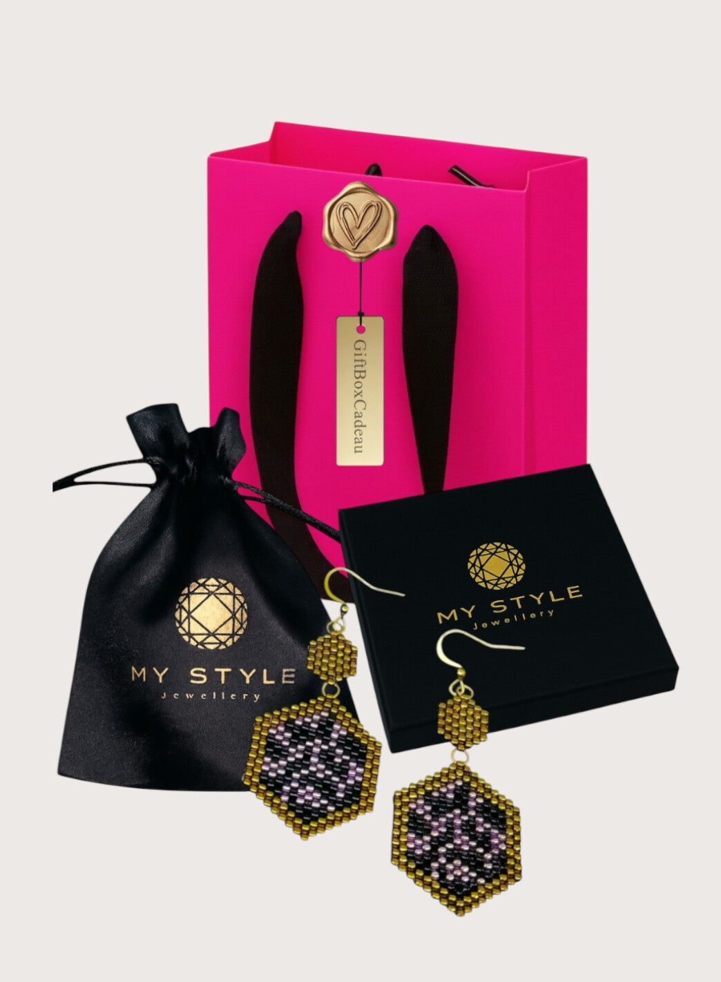 Statement Oorbellen Giftset Violet Leopard