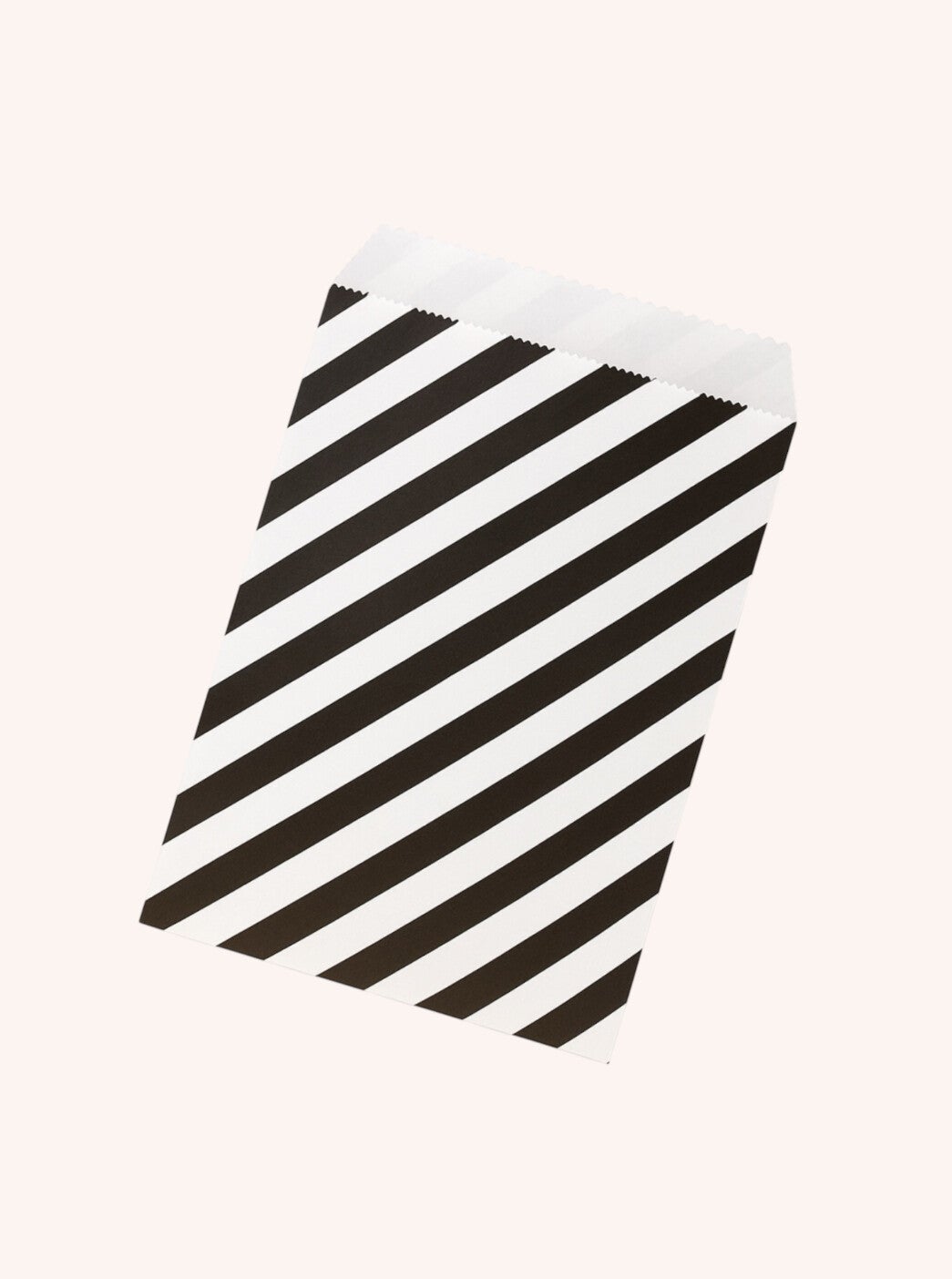 Cadeauzakje papier zwart wit 13 x 18 cm