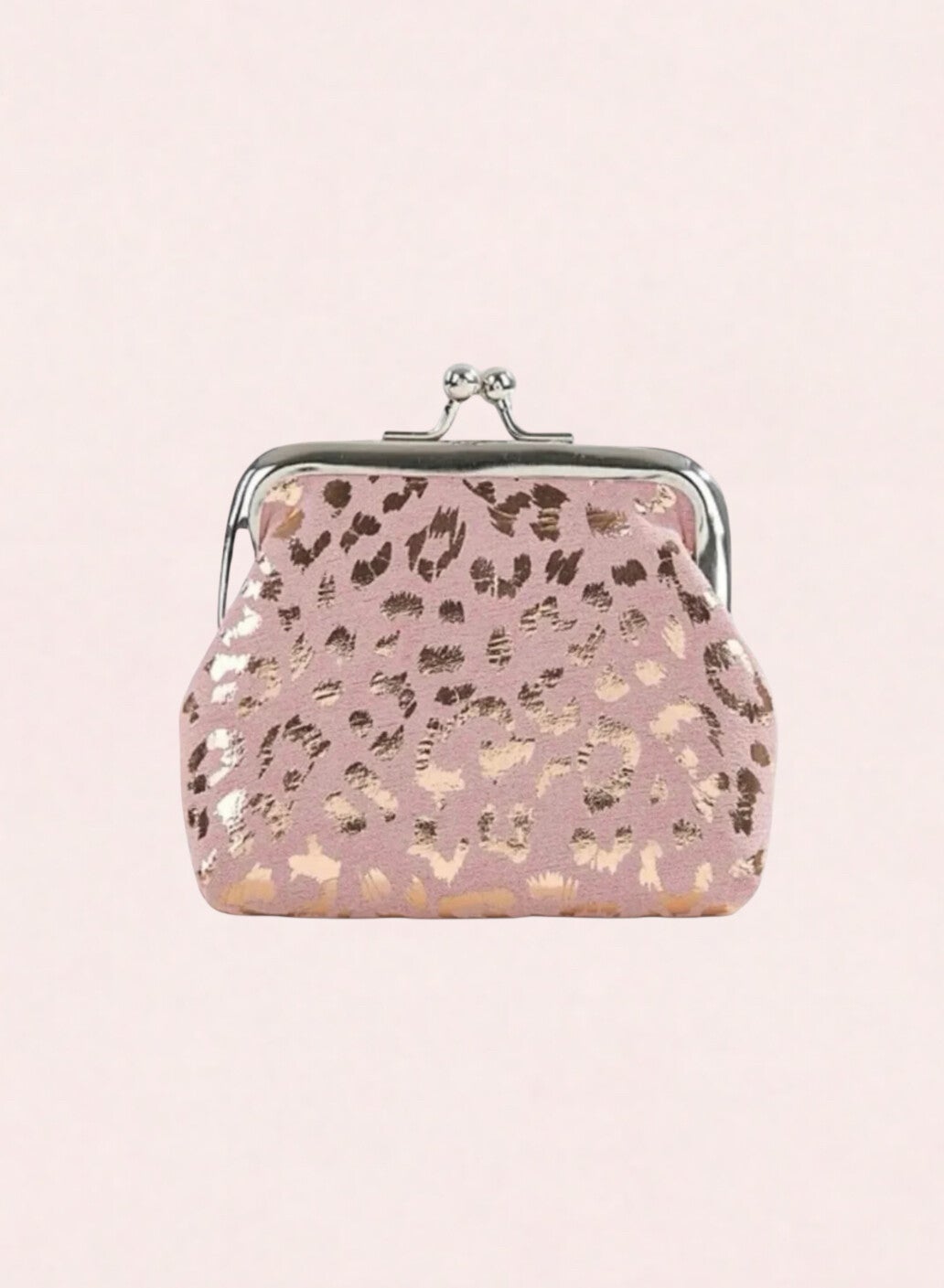 Muntgeld portemonnee luipaard print roze
