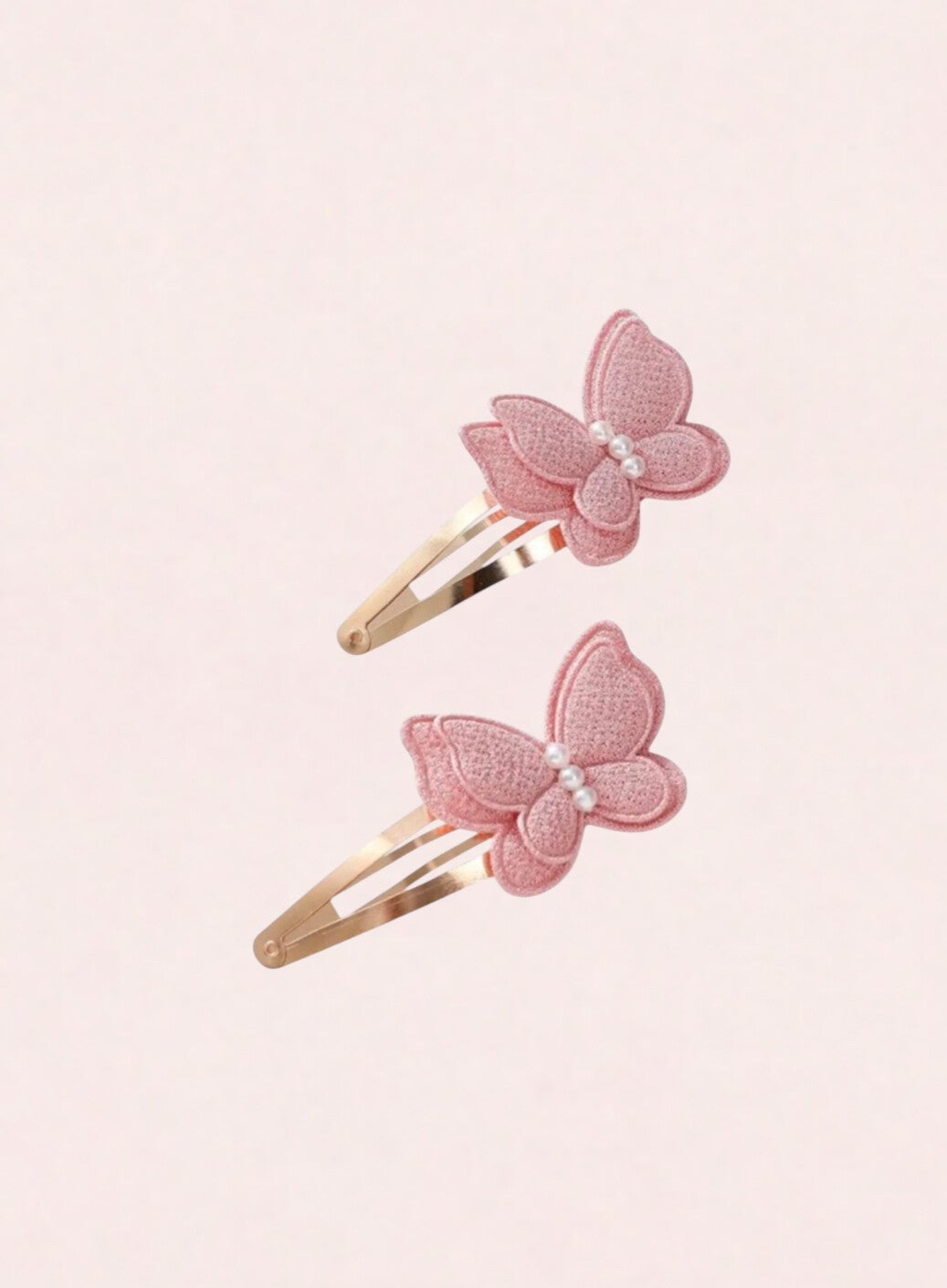 Haarclips 2 stuks vlinder roze