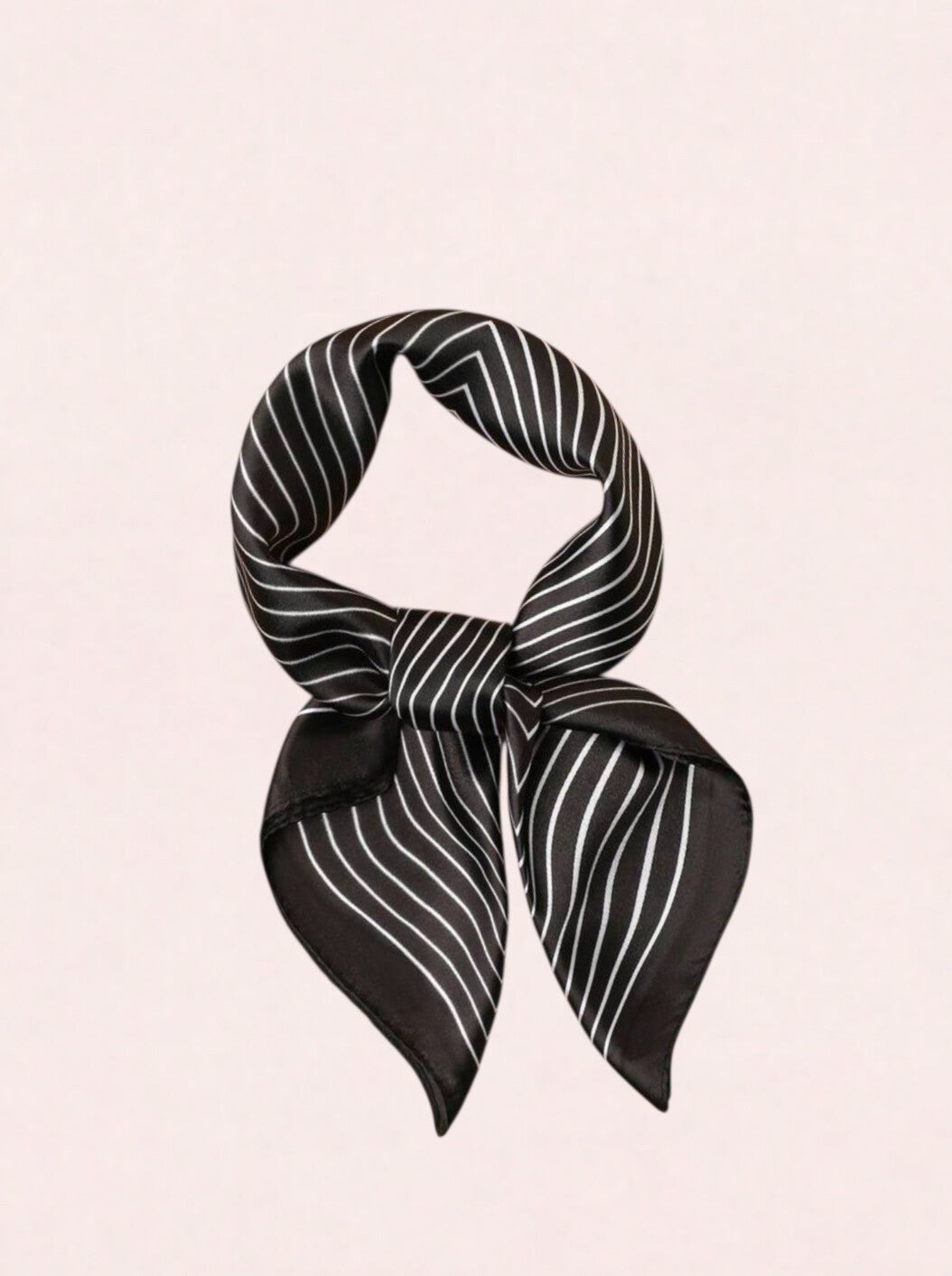 Zwart gestreepte bandana sjaal