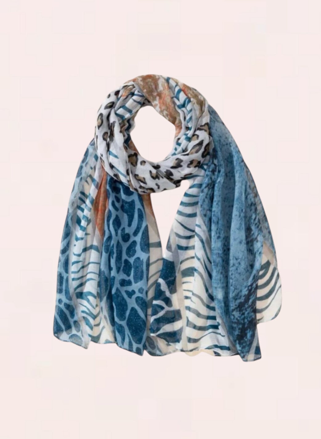 Sjaal Blauw Safari Chic