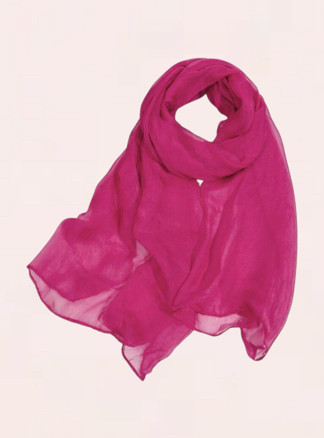 Sjaal fuchsia roze uni color