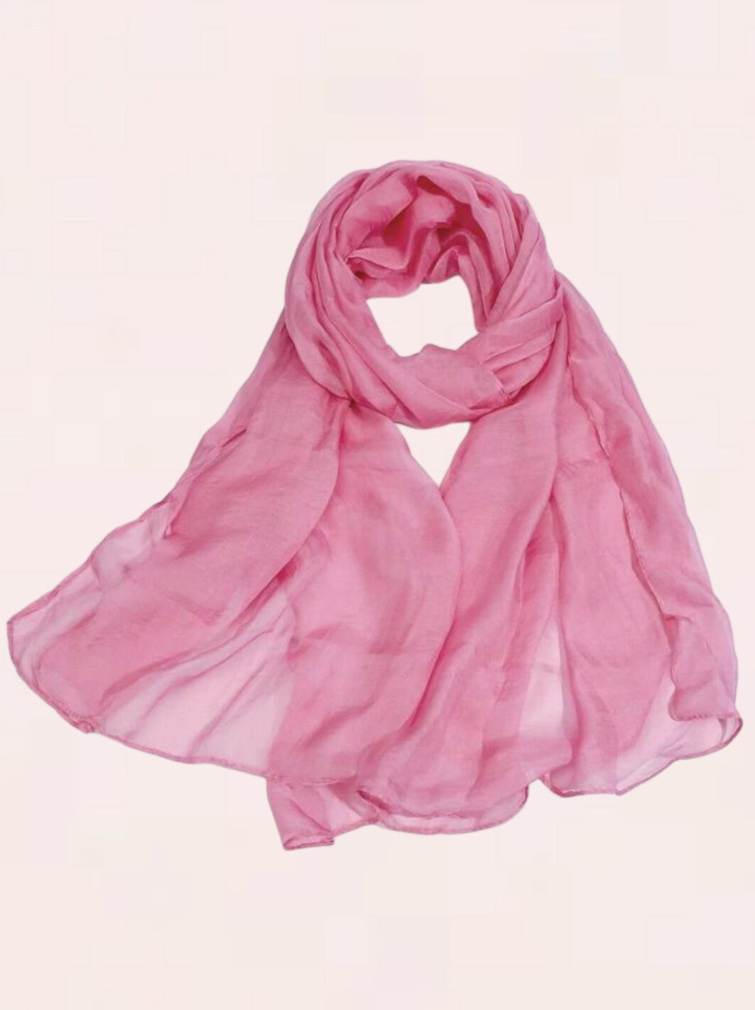 Sjaal licht roze uni color