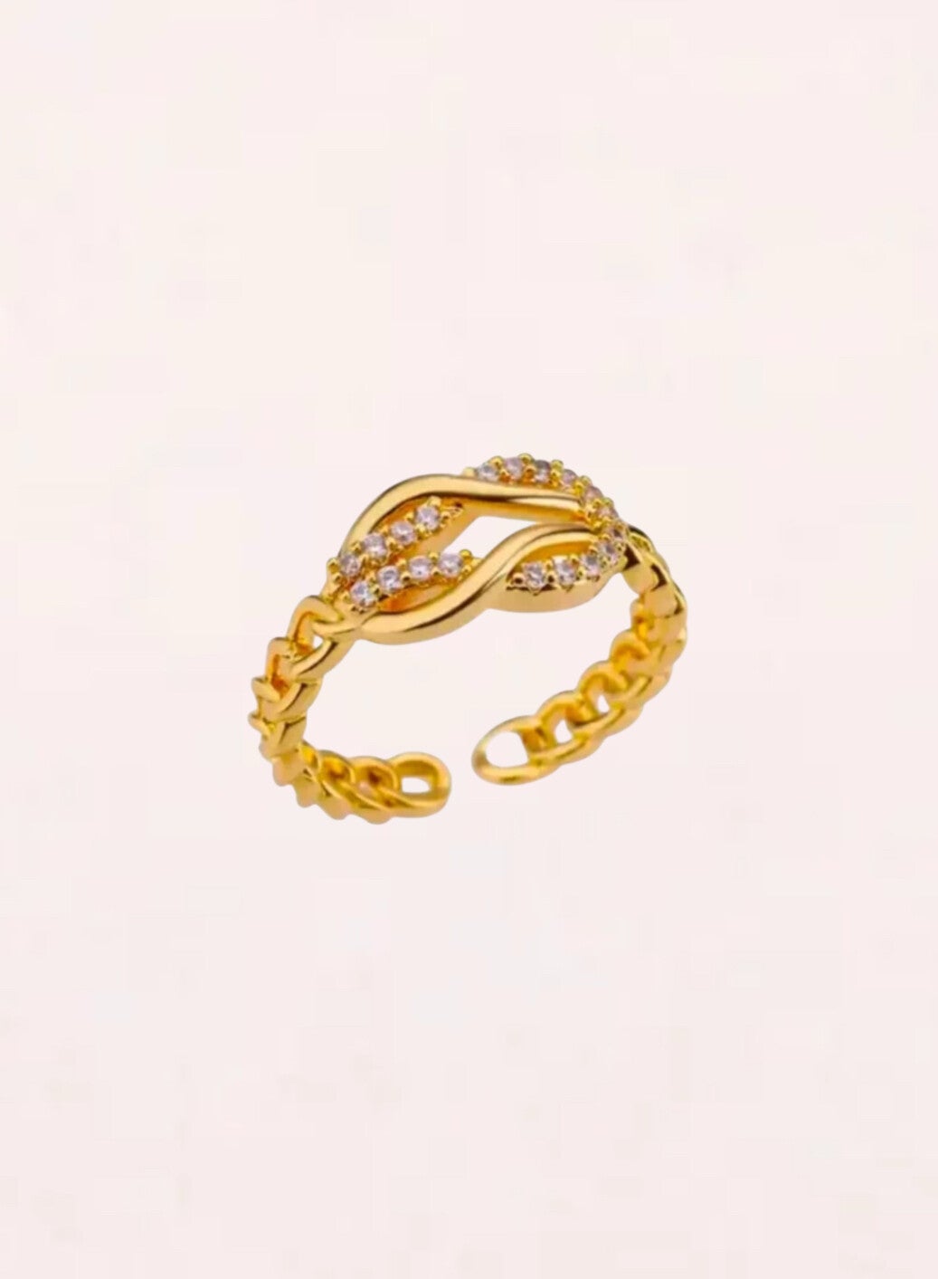 Ring Clarisse goud roestvrij staal