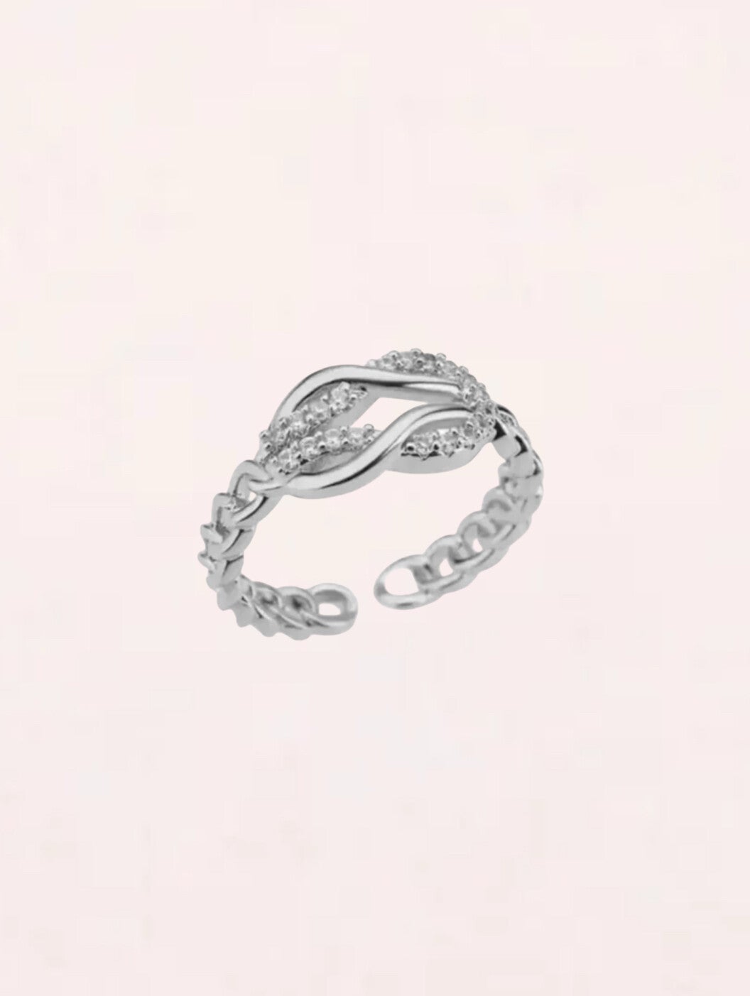 Ring Clarisse zilver roestvrij staal