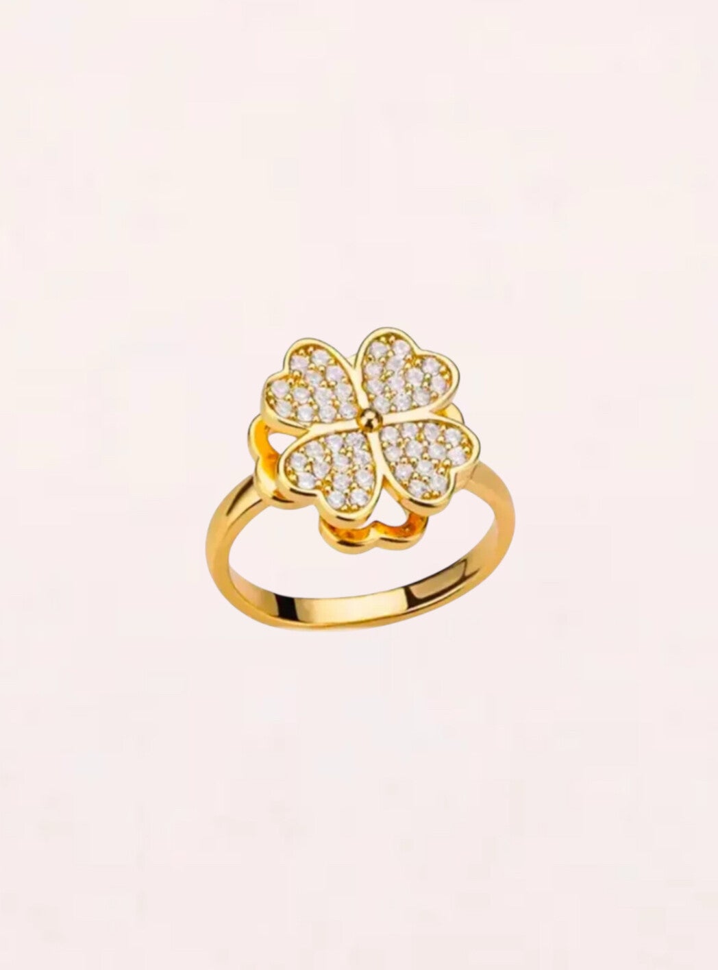 Ring fidget spinner goud roestvrij staal