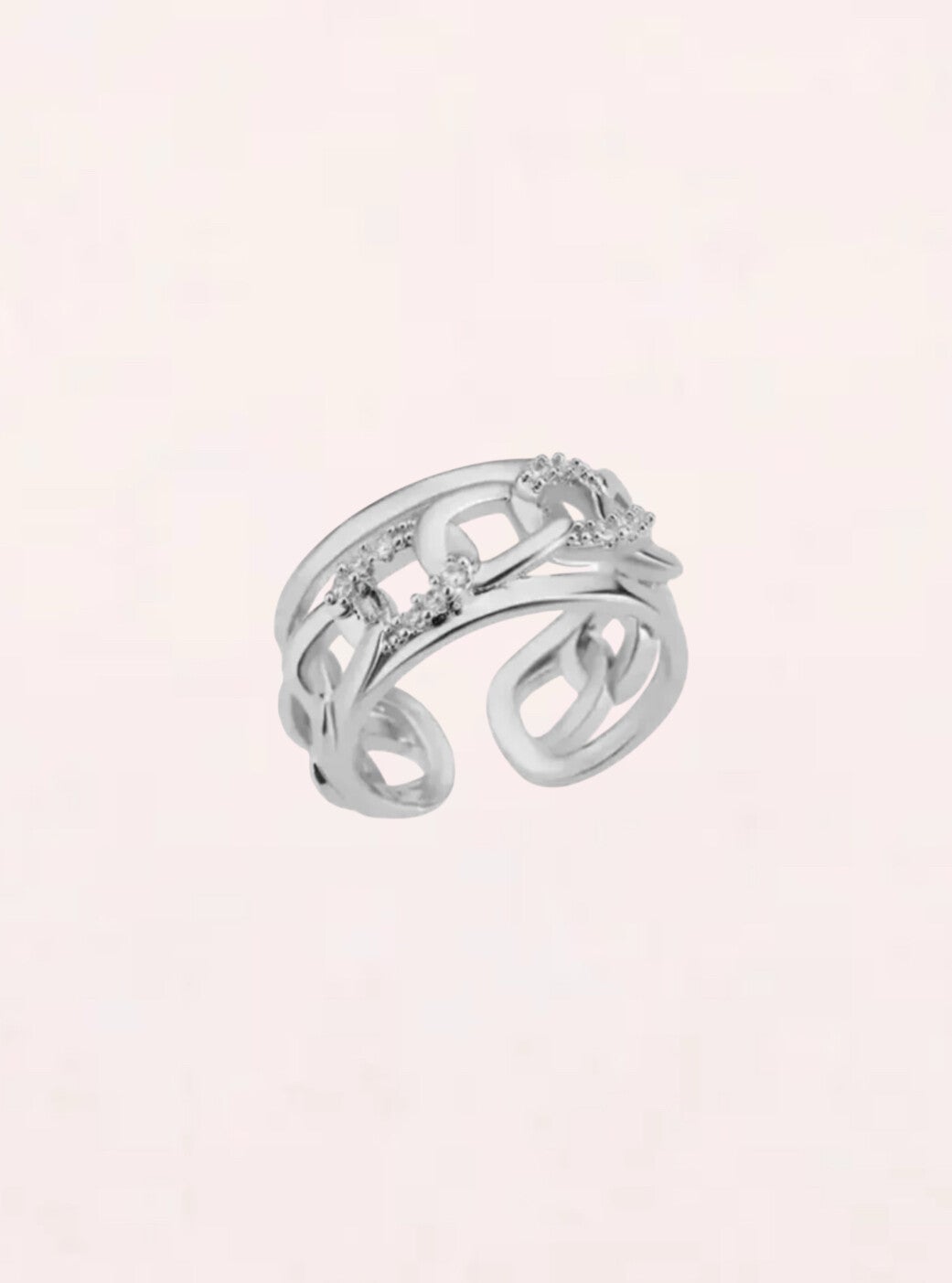 Ring Valentina zilver roestvrij staal