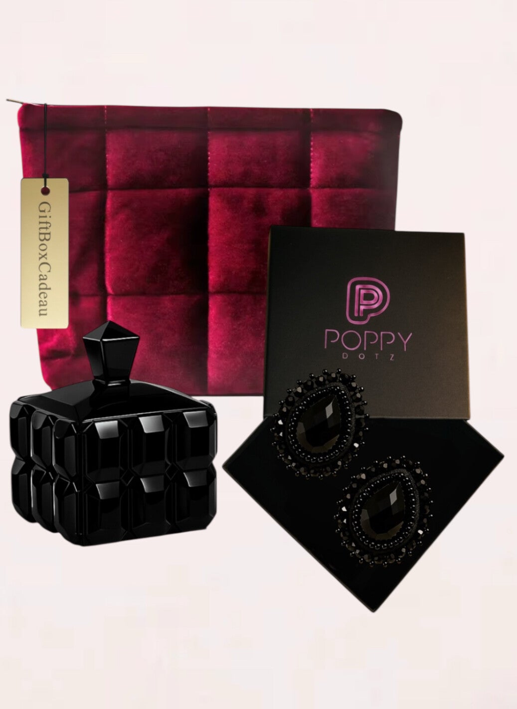 Statement oorbellen Luxury giftset Midnight Elegance