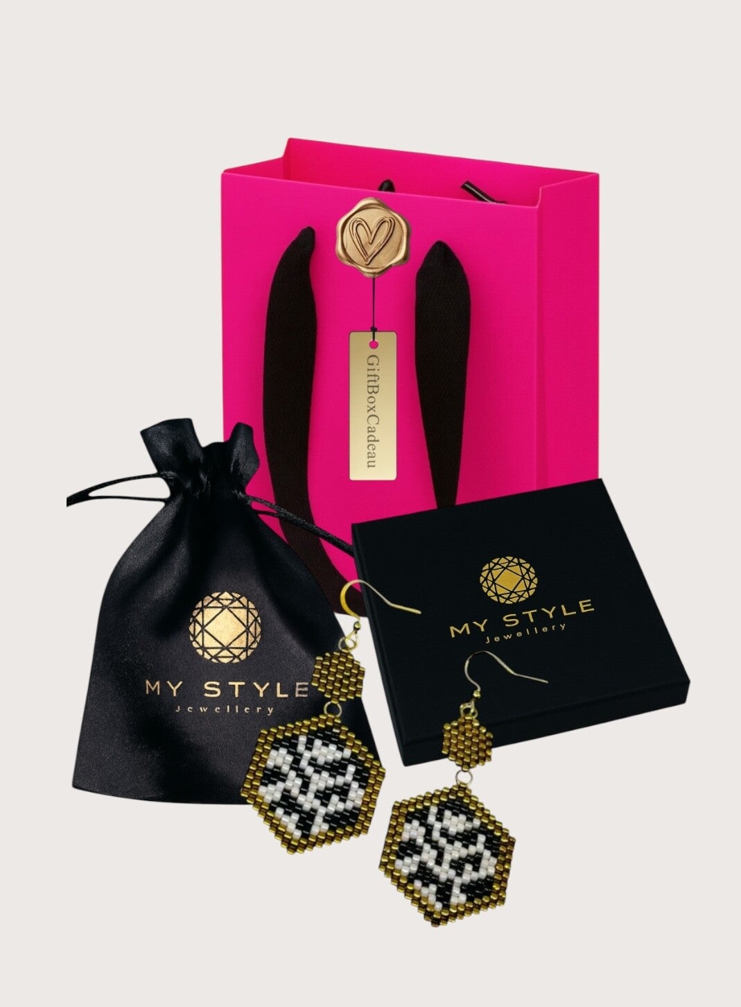 Statement Oorbellen Giftset Noir Leopard