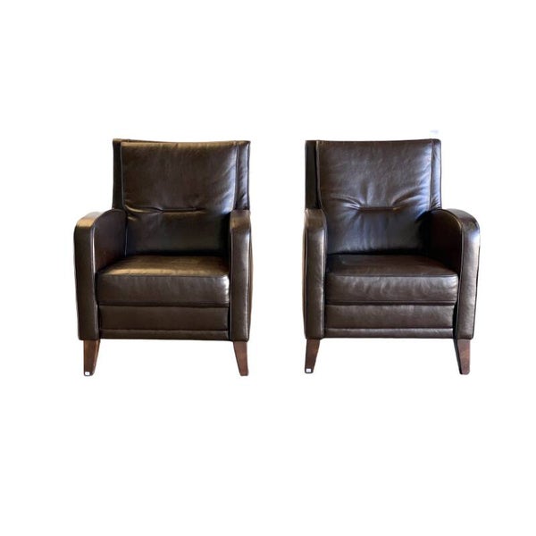 Leren Fauteuils | Bruin | In Nieuwstaat