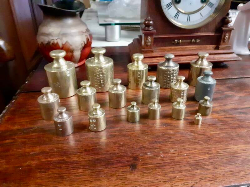 Messing Weegschaal Gewichten 