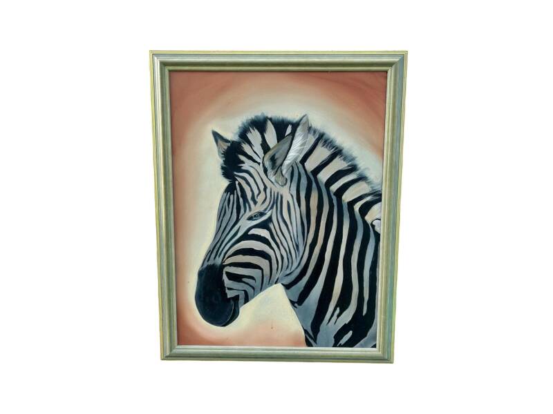 Schilderij van een Zebra