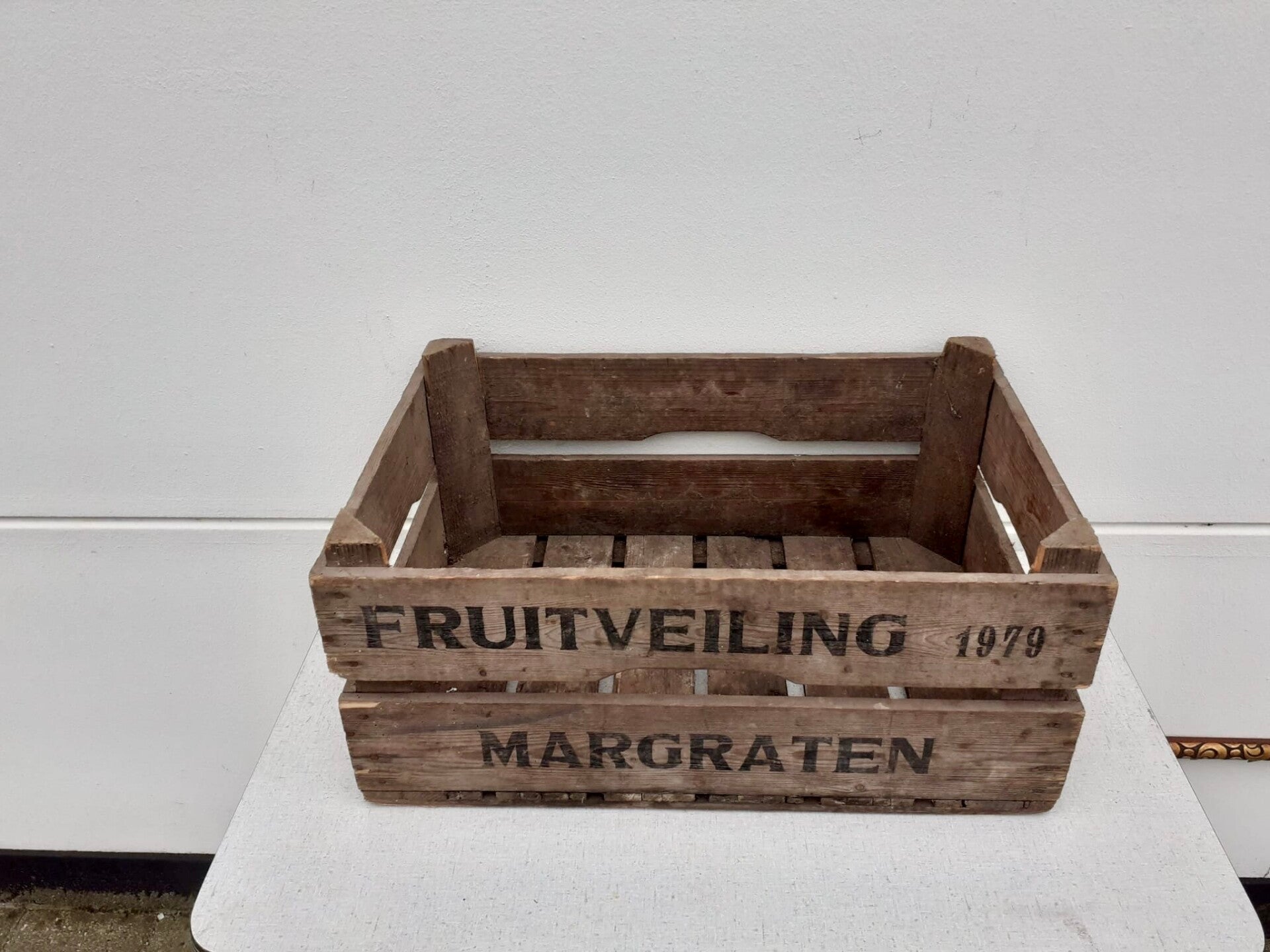 Houten Veilingkist Uit 1979