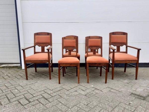 Eikenhouten Eetkamerstoelen (6)