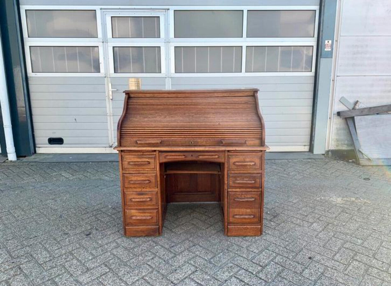 Eikenhouten Rolluik Bureau