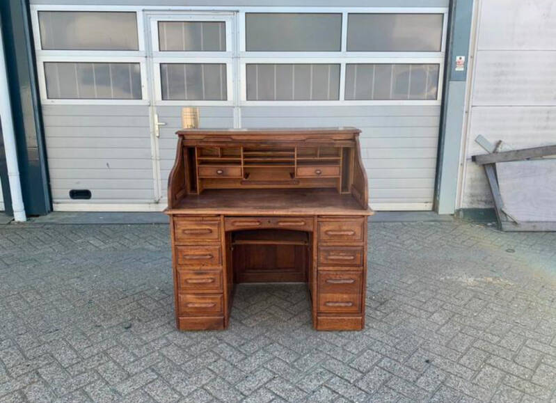 Eikenhouten Rolluik Bureau