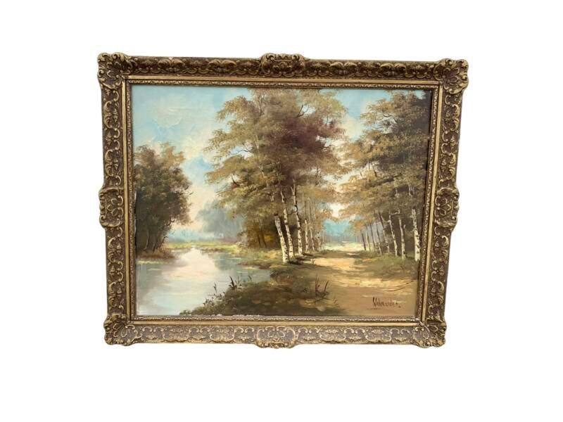 Waterlandschap schilderij 