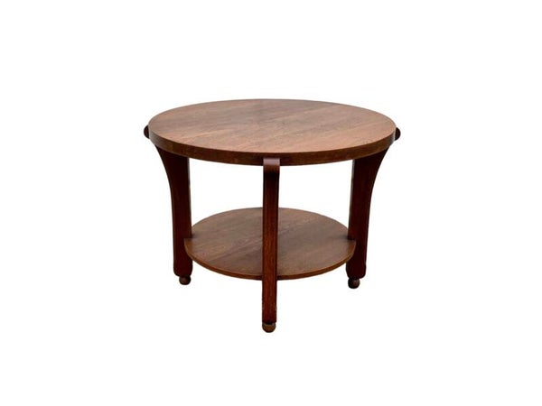 Ronde Eikenhouten Salontafel
