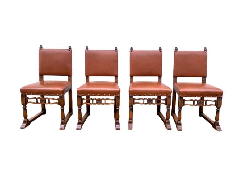 Eikenhouten kasteel stoelen 