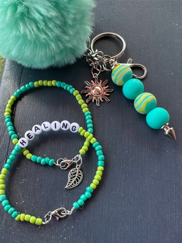 ⸻  ✨ “2 Bracelets + 1 Keychain = Daily Empowerment Everywhere You Go.” Empowerment Kit (2 Bracelets and 1 keychain)
