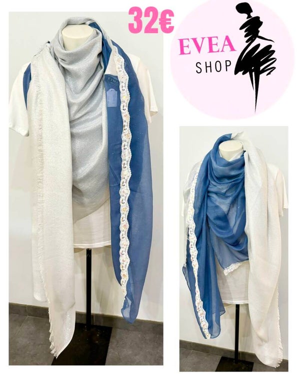 Foulard type 4 parties fait main