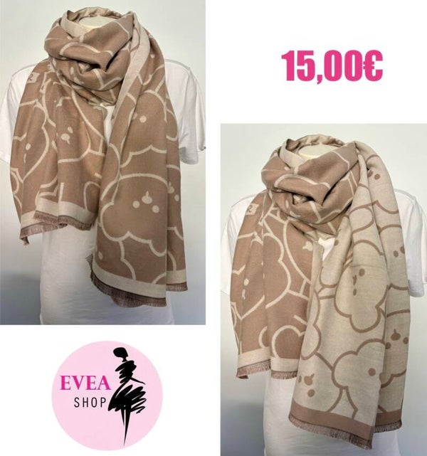 Echarpe nounours beige