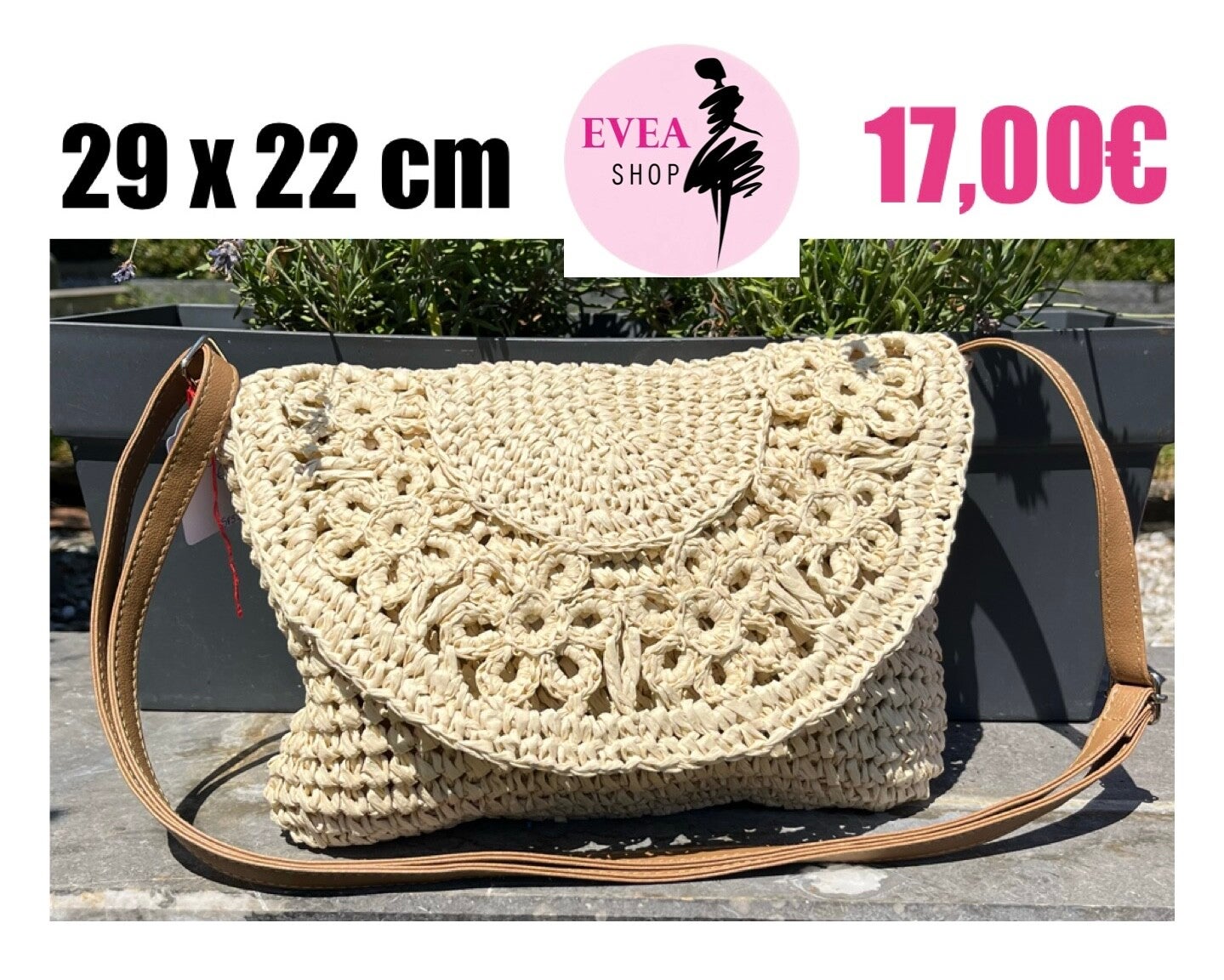 Sac en paille avec rabat