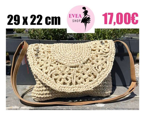 Sac en paille avec rabat