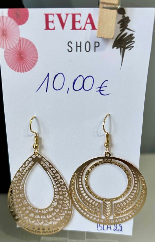 Boucle d'oreilles coordonnées "Ovale-rond"