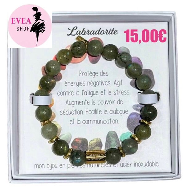 Bracelet grosses pierres Labradorite