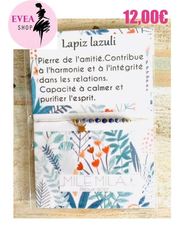 Bracelet fines pierres Lapiz Lazuli